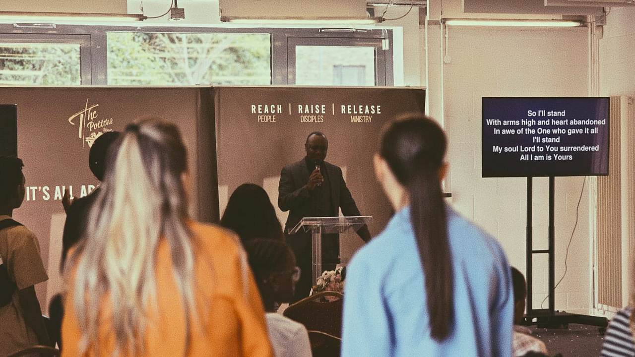 The church family gathered for worship and Bible teaching
